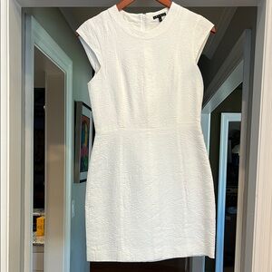 Theory White Textured Mini Dress Size 2